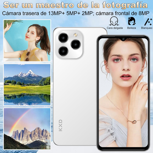 Kxd A07 Teléfono Dual Sim 8gb Ram + 128gb Rom Gran Pantalla 150hz Alta Frecuencia De Actualización 6.52 Pulgadas Con Desbloqueo Por Huella Digital