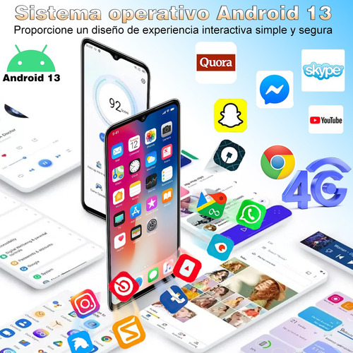 Kxd A07 Teléfono Dual Sim 8gb Ram + 128gb Rom Gran Pantalla 150hz Alta Frecuencia De Actualización 6.52 Pulgadas Con Desbloqueo Por Huella Digital