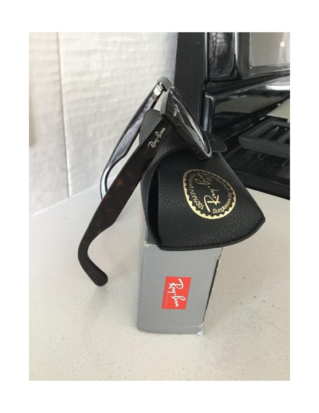 Lentes de sol Ray Ban Rb2140 902 Wayfarer Carey Negro G-15 Original Icon 