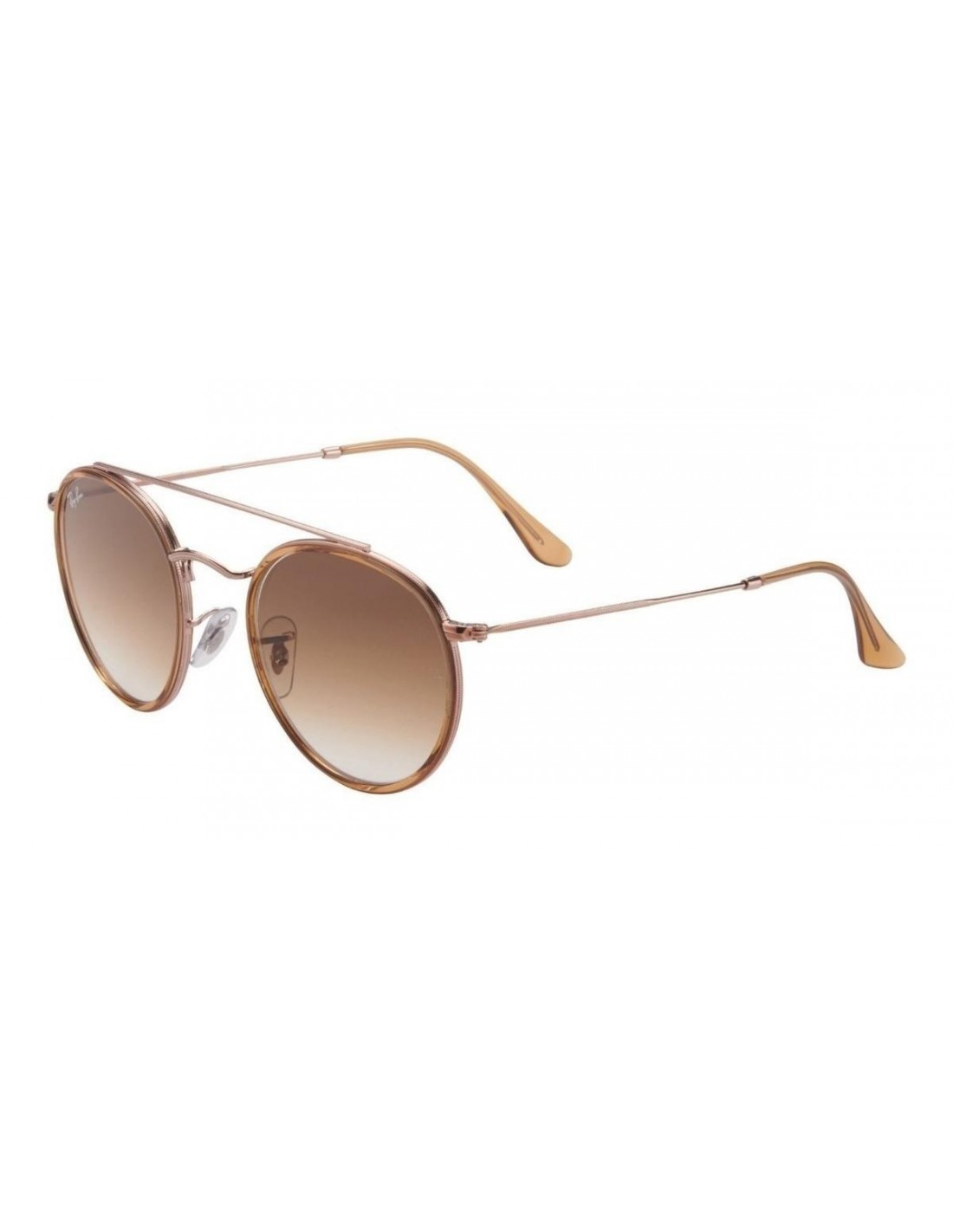 Lentes de sol Ray Ban Rb3647n 907051 Round Double Bridge Cafe Degradado