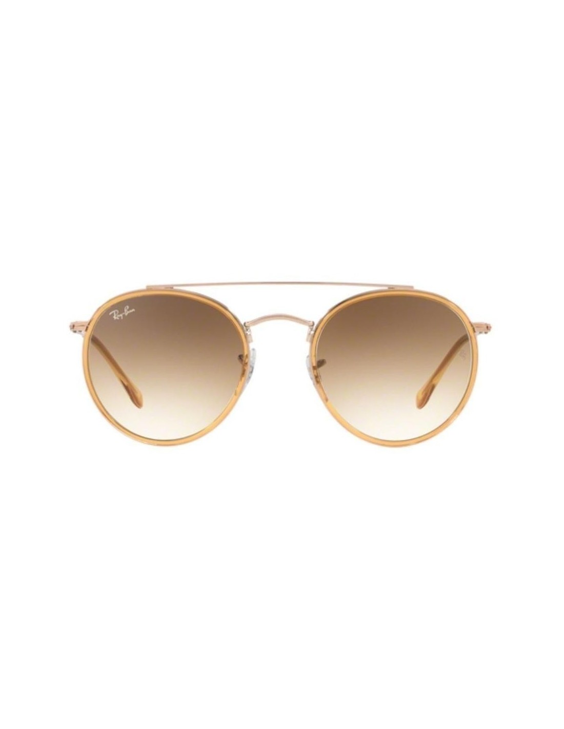 Lentes de sol Ray Ban Rb3647n 907051 Round Double Bridge Cafe Degradado