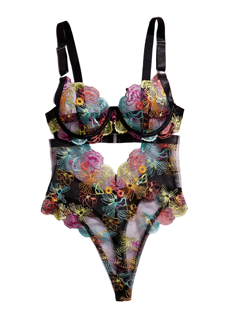 Body transparente de tanga sin espalda.