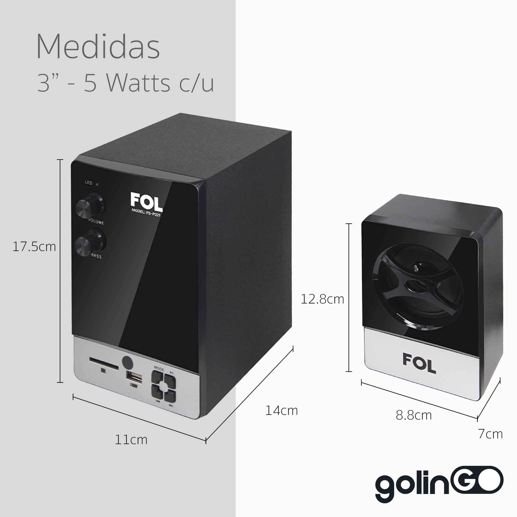 Minicomponente Fol Multimedia Bluetooth Bocina 2.1 Subwoofer.