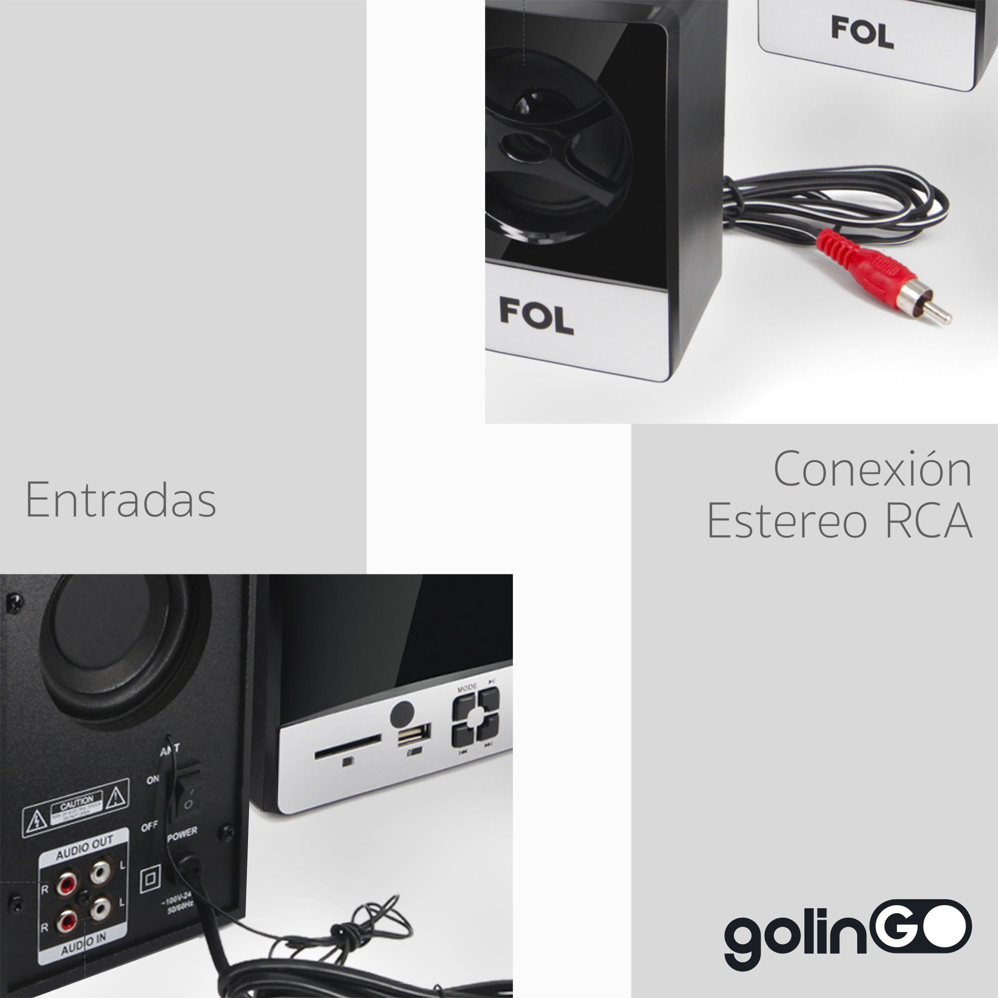 Minicomponente Fol Multimedia Bluetooth Bocina 2.1 Subwoofer.