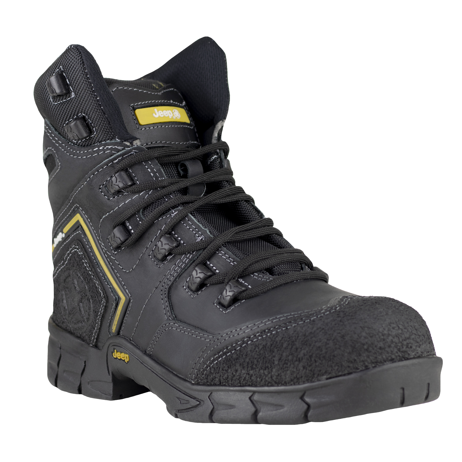Bota Larga Con Casquillo Jeep Para Hombre 5113 Crazy Negro Originales.
