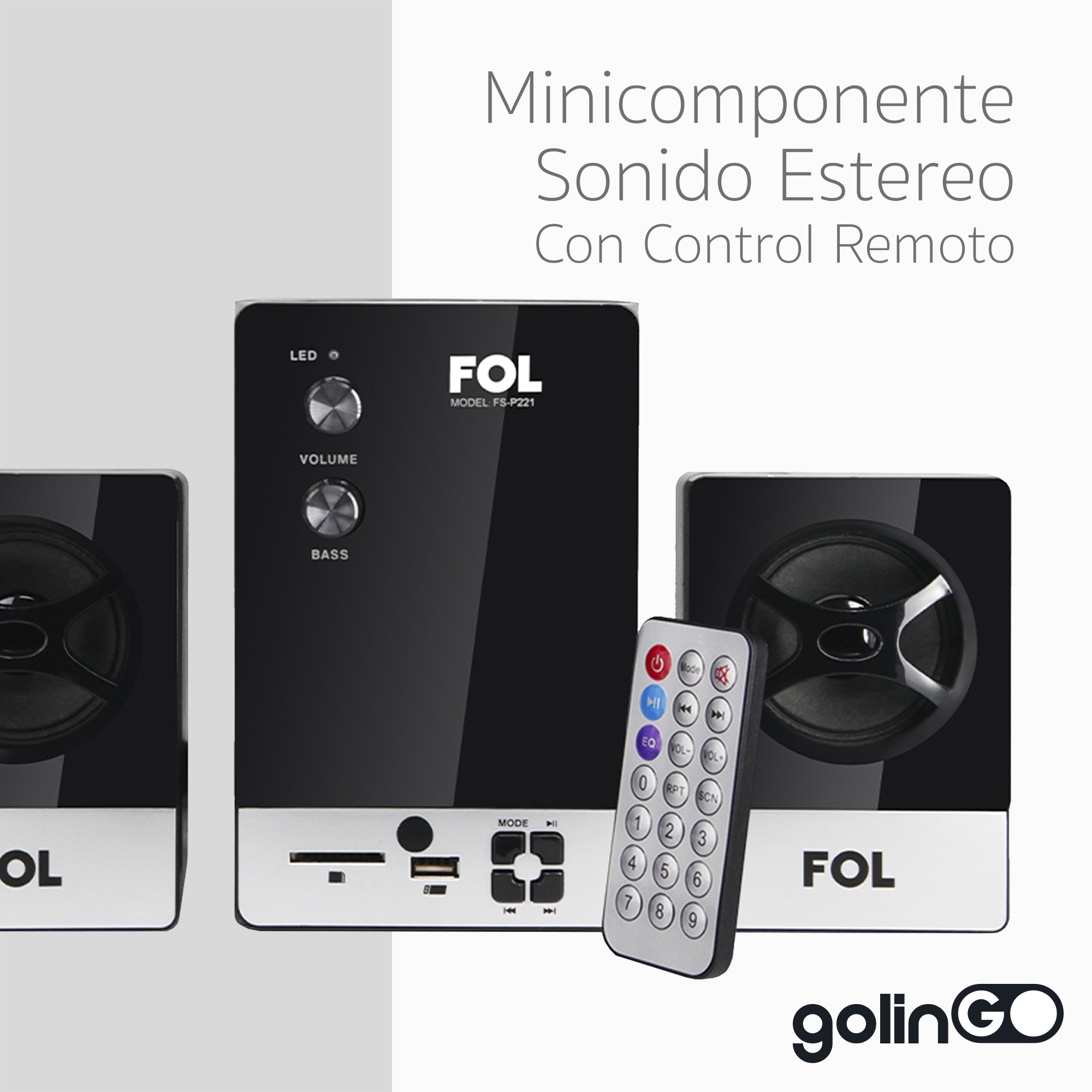 Minicomponente Fol Multimedia Bluetooth Bocina 2.1 Subwoofer.