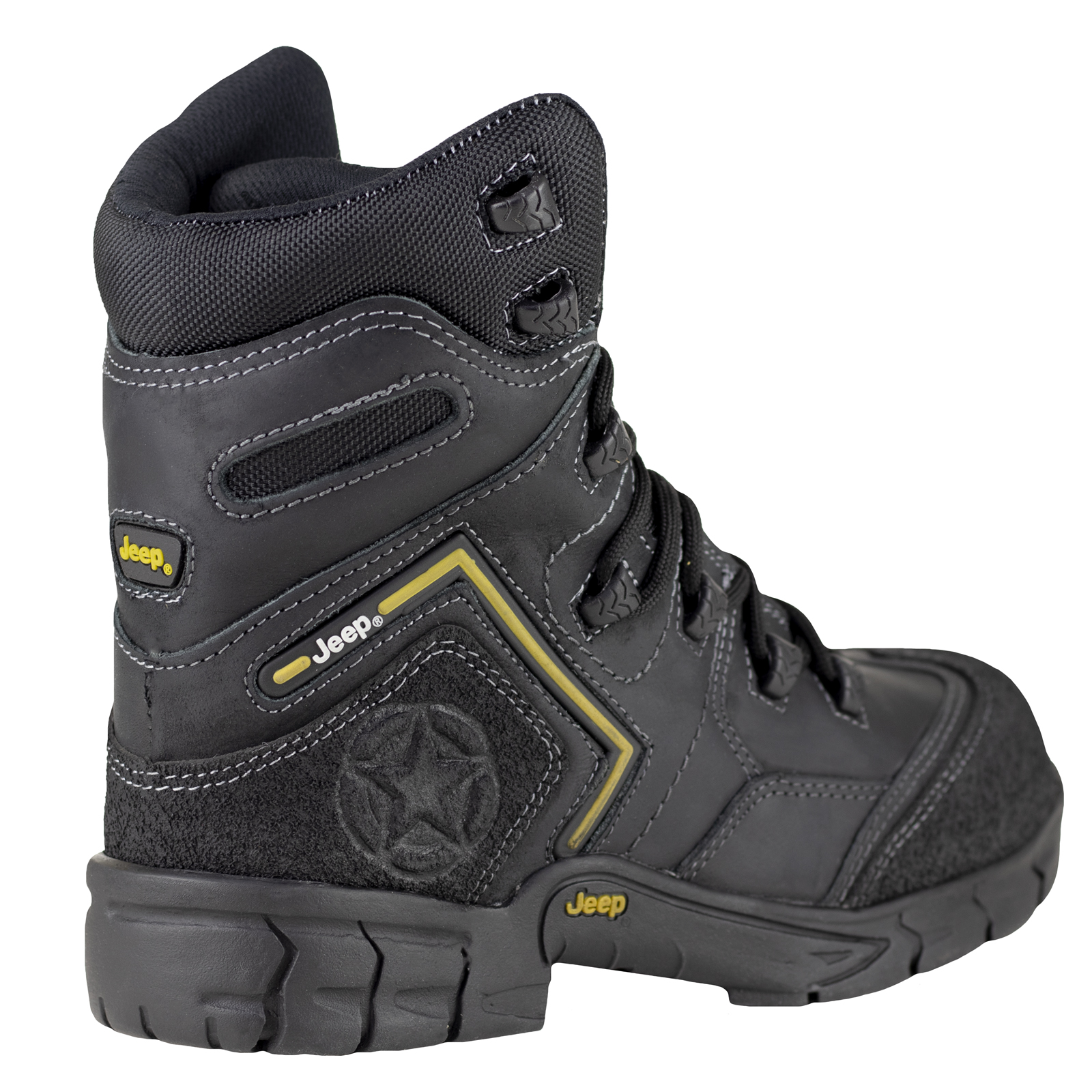 Bota Larga Con Casquillo Jeep Para Hombre 5113 Crazy Negro Originales.