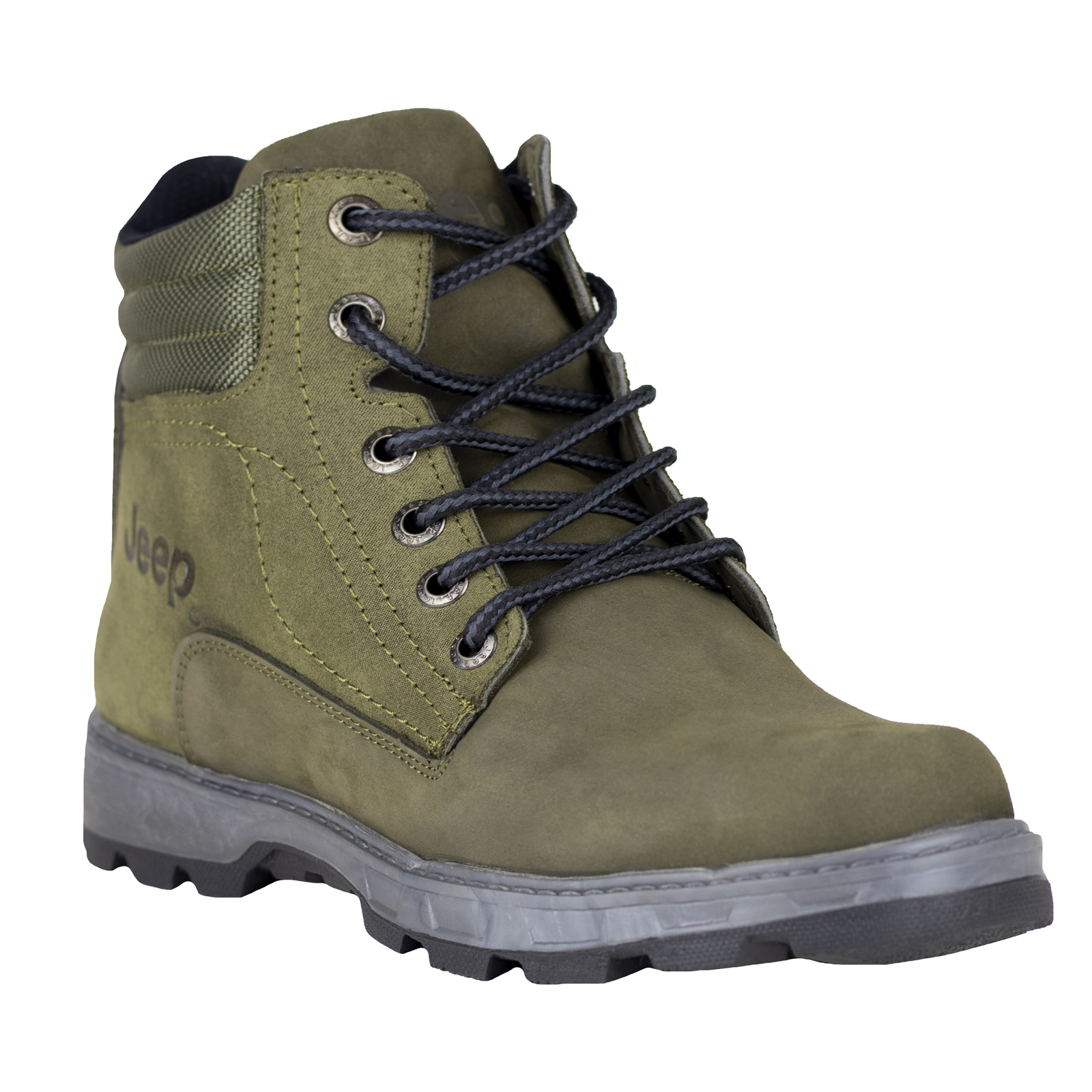 Botas Urbanas Jeep Aventura Para Hombre 16501-50 Nobuk Verde.