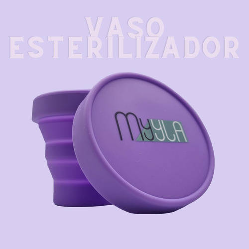 Set De 3 Copas Menstruales Myyla Cup + Vaso + Bolsa De Tela