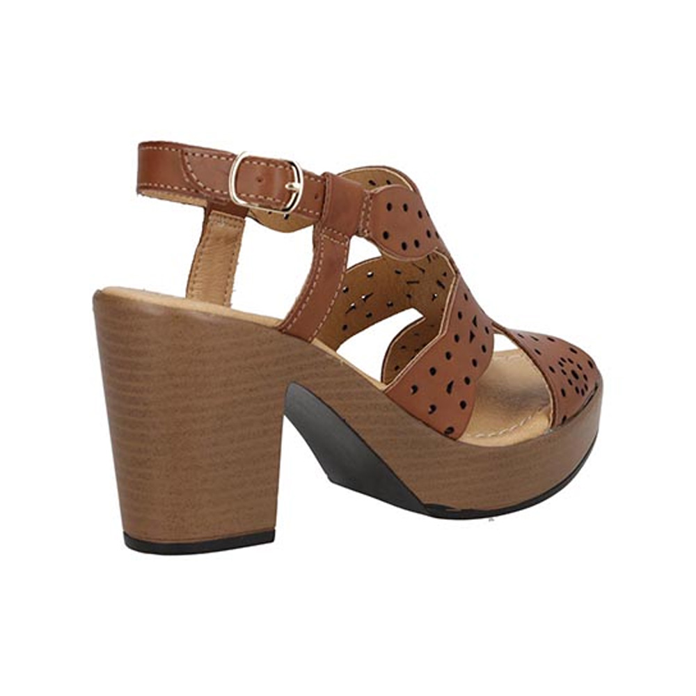 Zapatos Tacón Ancho Mujer Playa Caribe 13598 Casuales Fresco