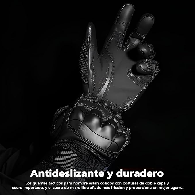 Guantes Motociclista, Guantes tácticos de goma para hombre,con pantalla táctil y protección dura para los nudillos, adecuados para andar en motocicleta, entrenamiento táctico, airsoft paintballetc.