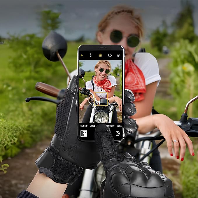 Guantes Motociclista, Guantes tácticos de goma para hombre,con pantalla táctil y protección dura para los nudillos, adecuados para andar en motocicleta, entrenamiento táctico, airsoft paintballetc.