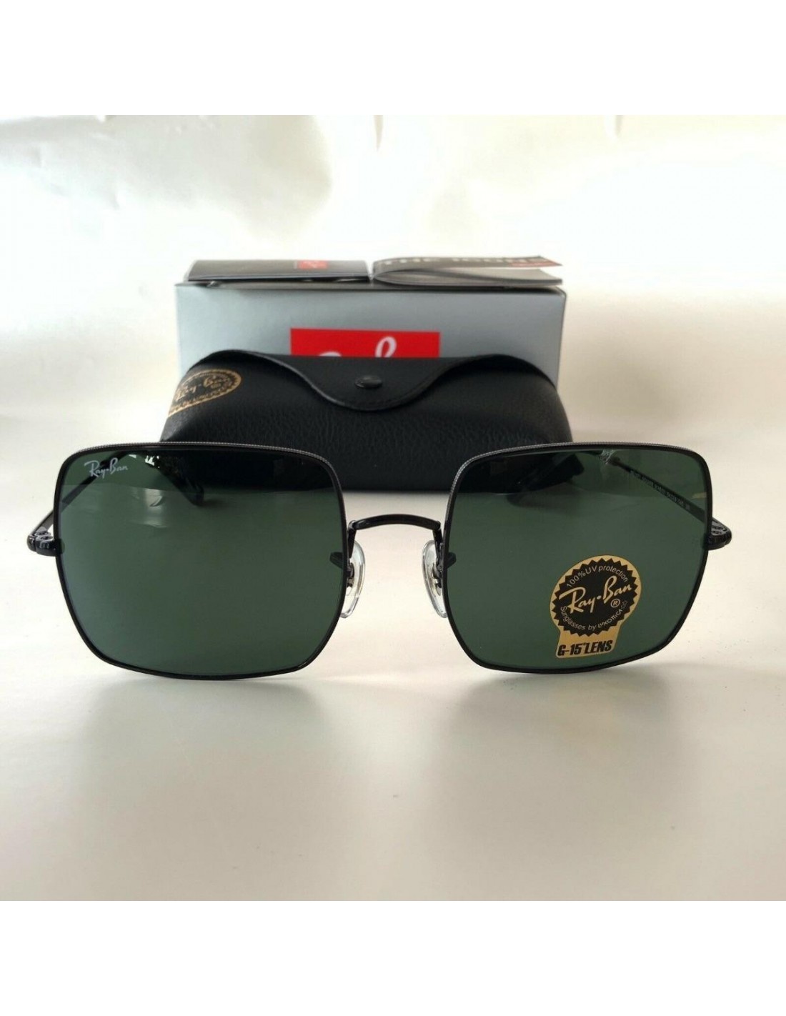Lentes de sol Ray Ban Rb1971 914831 Square Negro G15 Clasico Original Icon