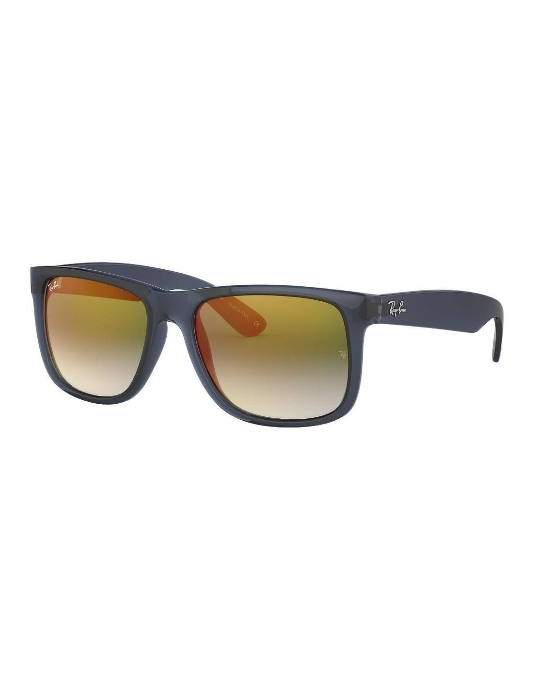 Lentes de sol Ray Ban Rb4165 6341t0 Justin Verde Espejo Degradado Azul
