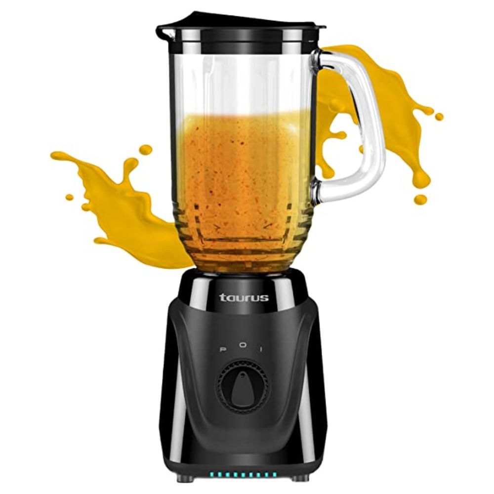 Licuadora 2vel 850ml vaso vidrio negra taurus menina glass
