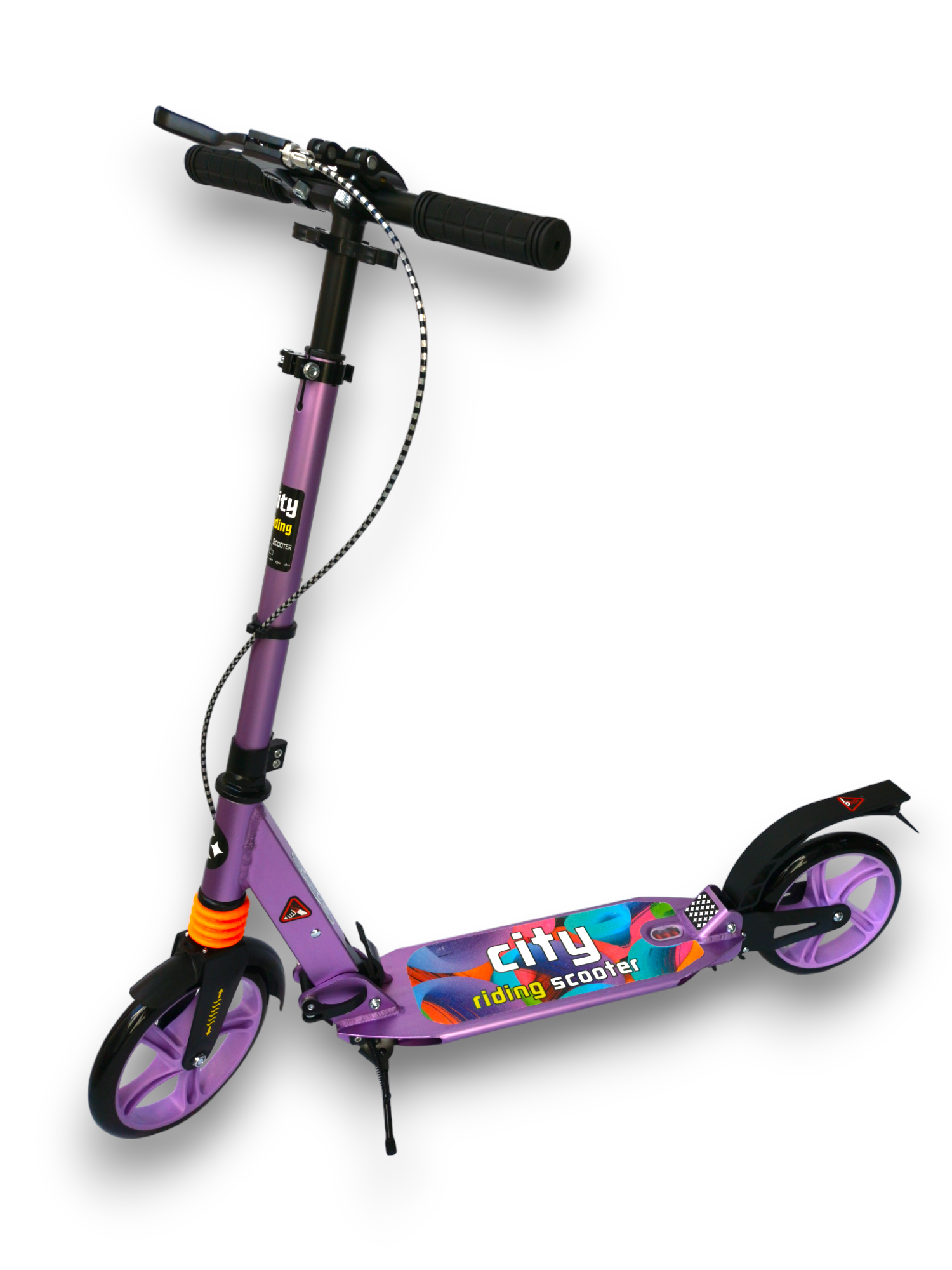 Scooter Patín Urbano Plegable Con Freno Morado