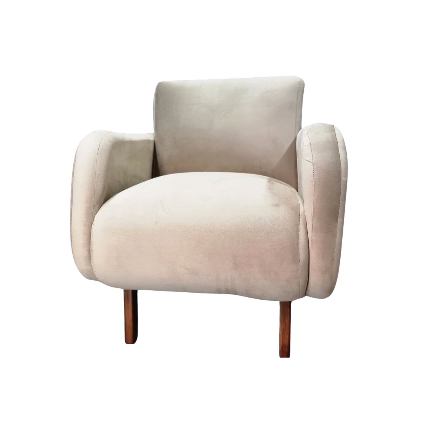 Antema Sillón Sofá Individual Color Beige elegante para toda ocasión, para recepción, salas, oficina, eventos NO es necesario armar, solamente abrir y usar