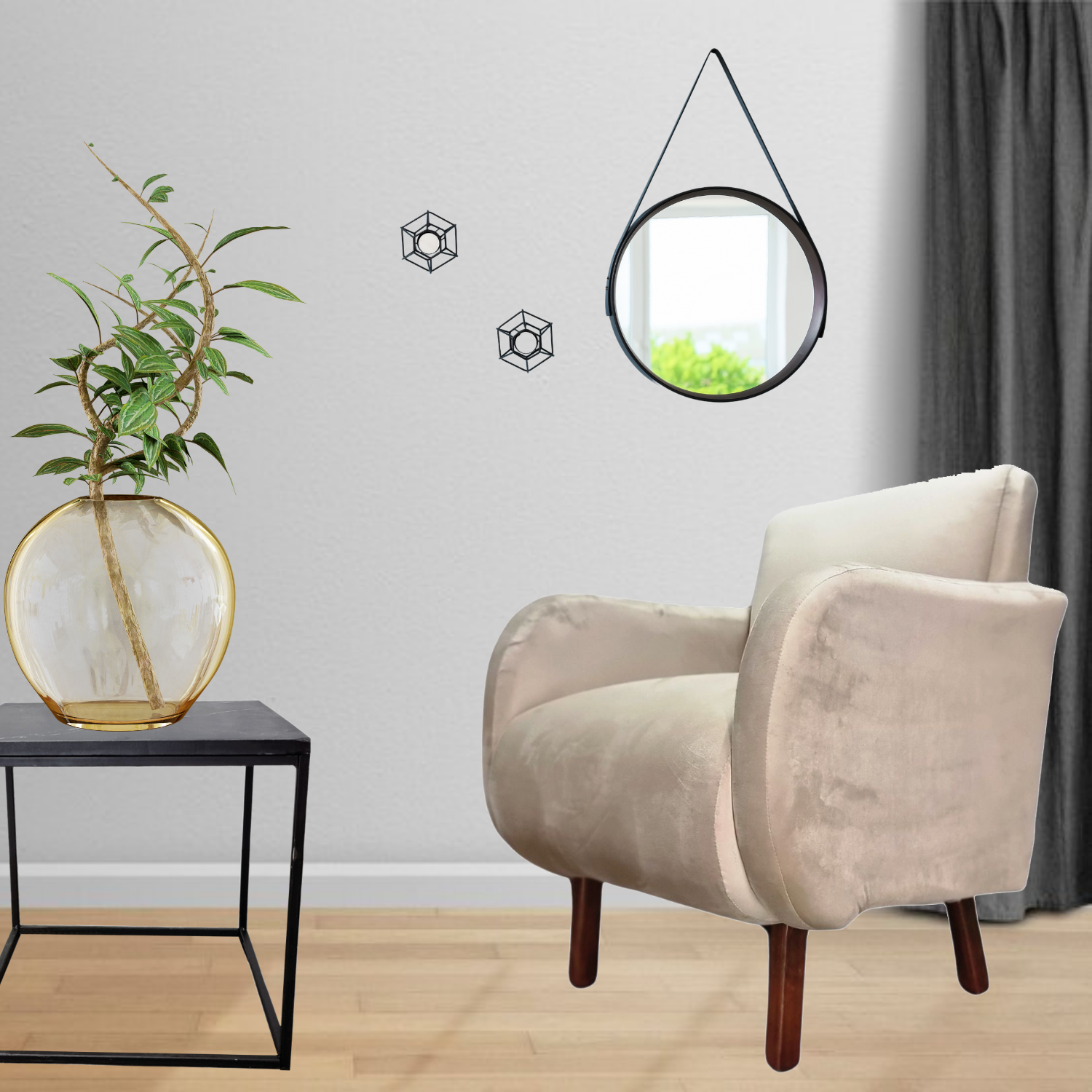 Antema Sillón Sofá Individual Color Beige elegante para toda ocasión, para recepción, salas, oficina, eventos NO es necesario armar, solamente abrir y usar