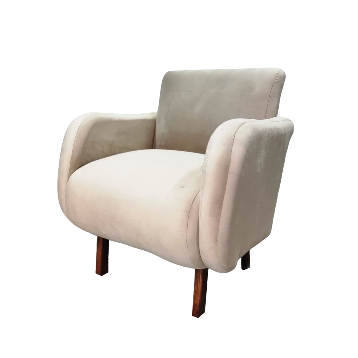Antema Sillón Sofá Individual Color Beige elegante para toda ocasión, para recepción, salas, oficina, eventos NO es necesario armar, solamente abrir y usar