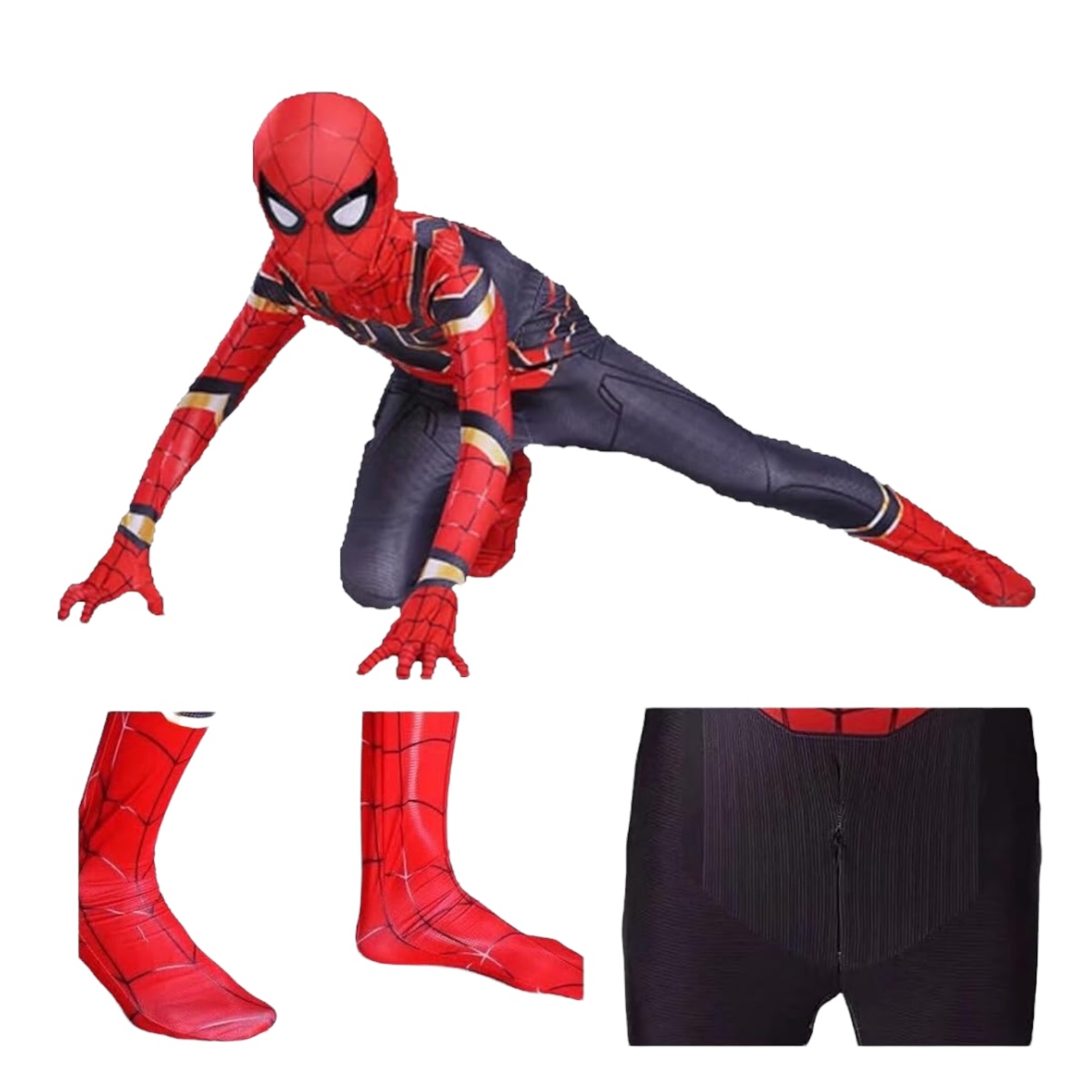  Disfraz Traje infantil de  Spiderman Hombre Araña  Con Mascara