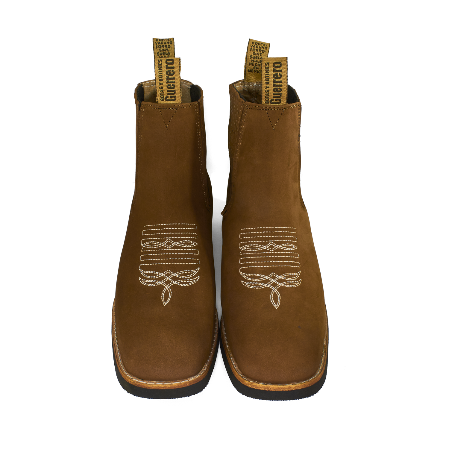 Botines Botas Cuadradas Vaqueras Caballero Charras Piel 100%