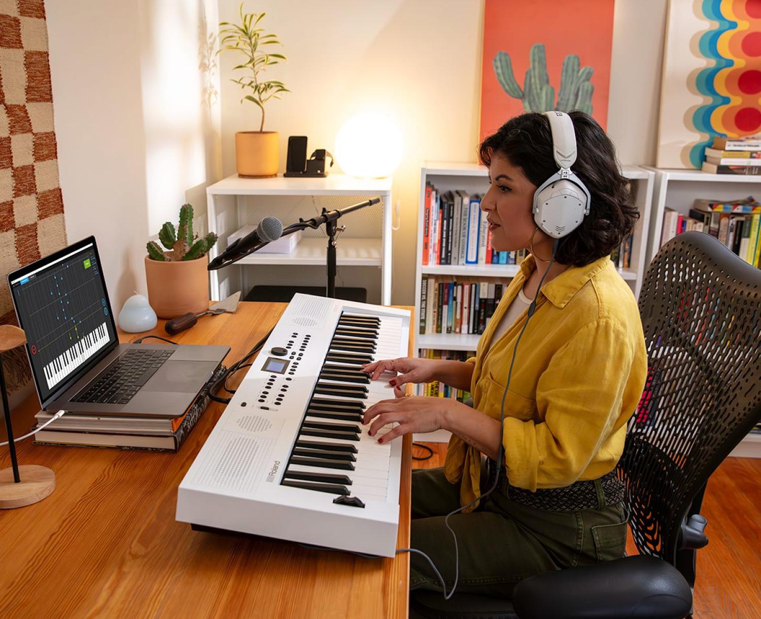 Roland Go: Keys5 Teclado Musical 61 Teclas Sensible White