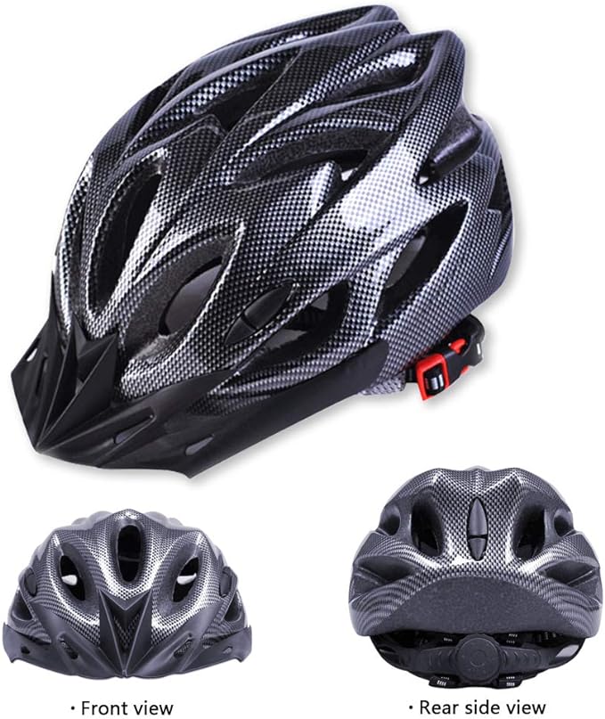 Cascos de Bicicleta para Adultos con 2 pares de Gafas de Protección y Luz Trasera, Casco de Ciclismo Fresco para Adultos para viajeros urbanos, montaña, tamaño Ajustable， para Hombres y Mujeres