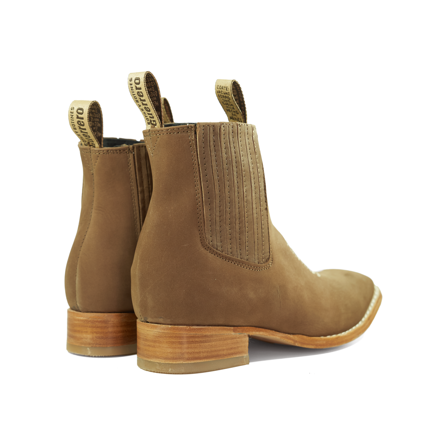 Botas punta cuadrada casuales vaqueras 100% piel botines charros