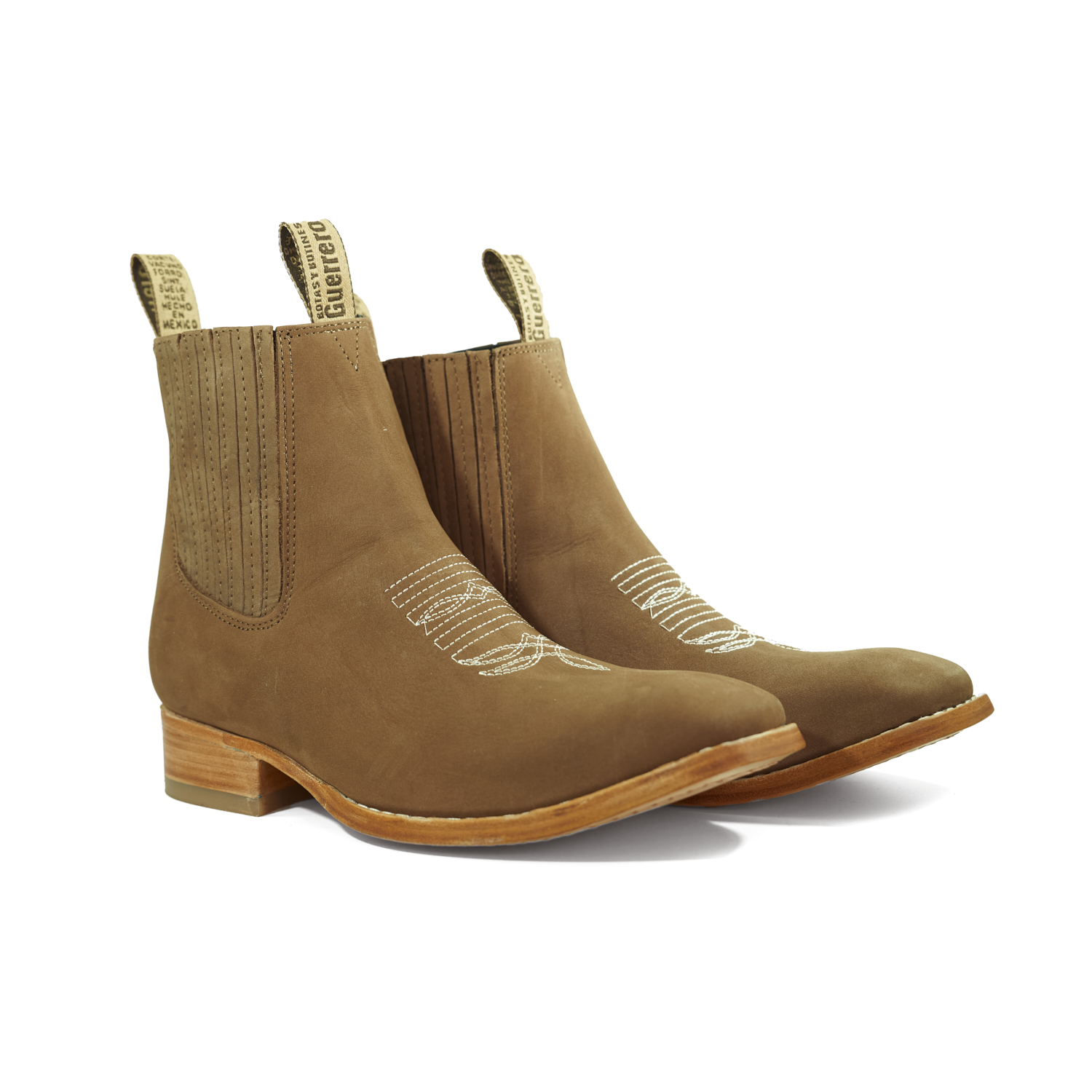 Botas punta cuadrada casuales vaqueras 100% piel botines charros