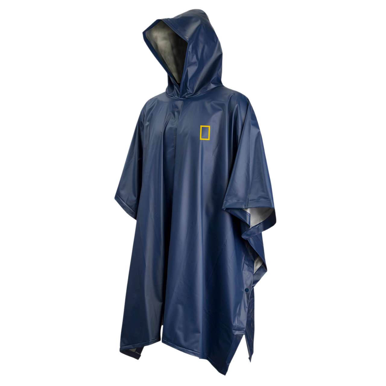 Impermeable tipo Poncho de Nat Geo PNG02, repelente al agua, azul.