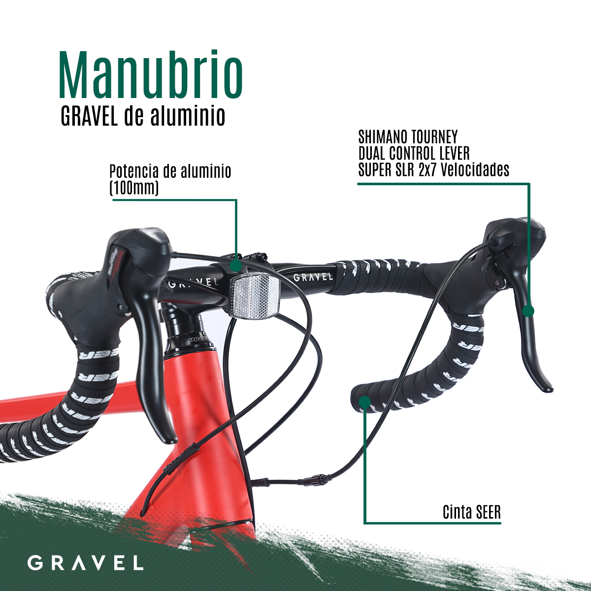 Bicicleta De Ruta Gravel Armstrong R700 14v Rojo M 54 