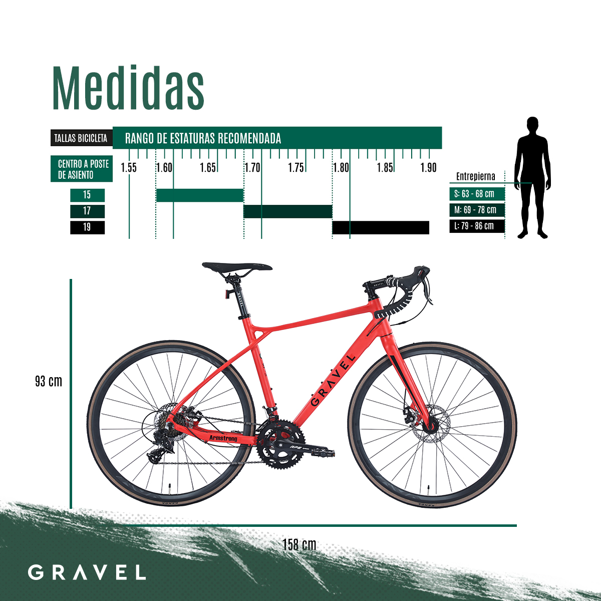 Bicicleta De Ruta Gravel Armstrong R700 14v Rojo M 54 
