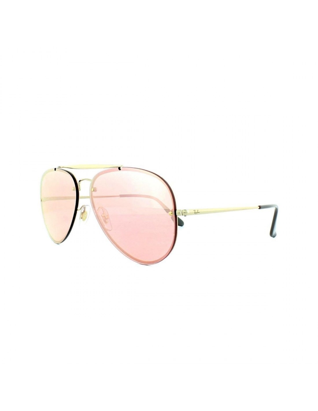 Lentes de sol Ray Ban Rb3584n 9052e4 Aviator Blaze Rosa Dorado Original