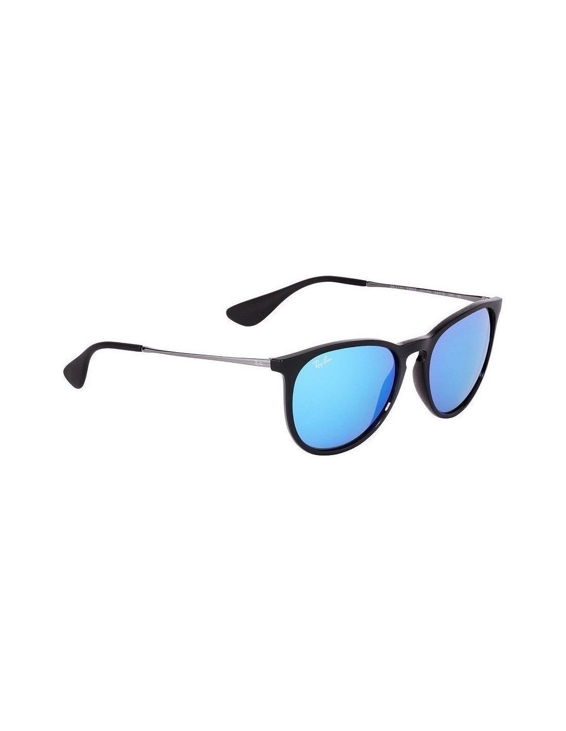 Lentes de sol Ray Ban Rb4171 601/55 Erika Azul Espejo Negro Mate Original