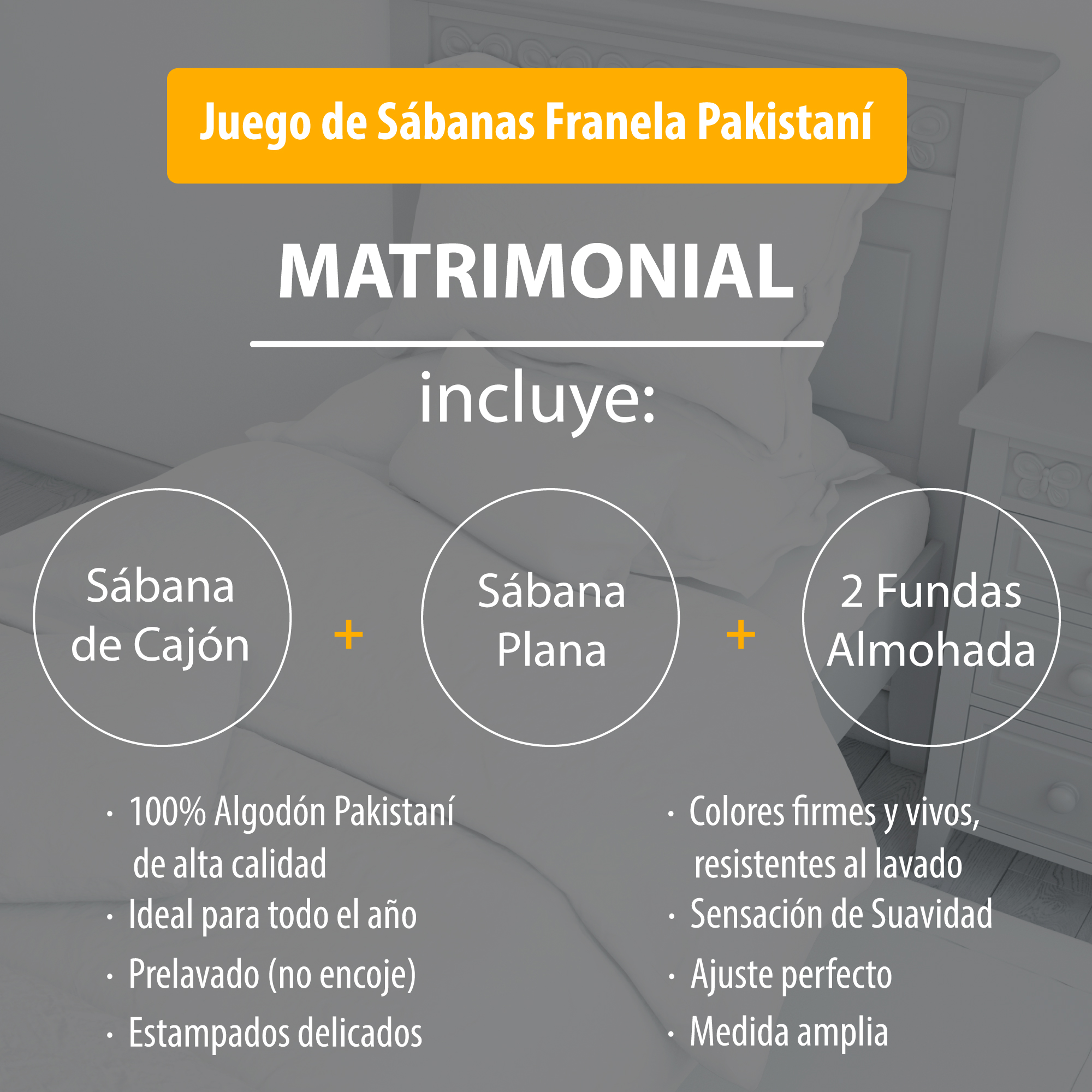 Sábana De Franela Matrimonial Estampado - Garden Algodón 100% - Tacto Suave