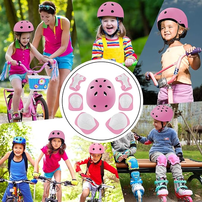 Protecciones Patines Para Bicicleta Niño, Niños Ciclismo Rodillo