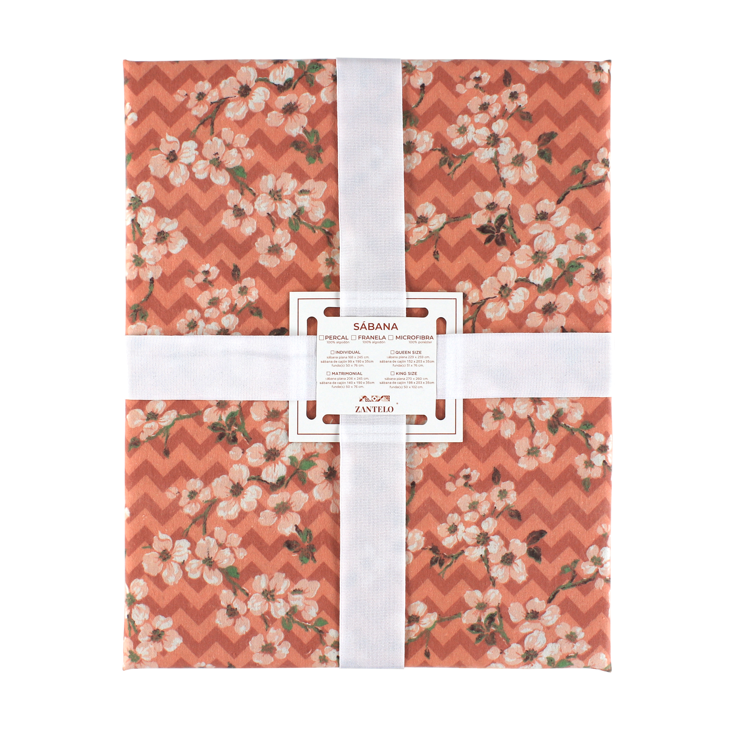 Sábana De Franela Matrimonial Estampado - Garden Algodón 100% - Tacto Suave