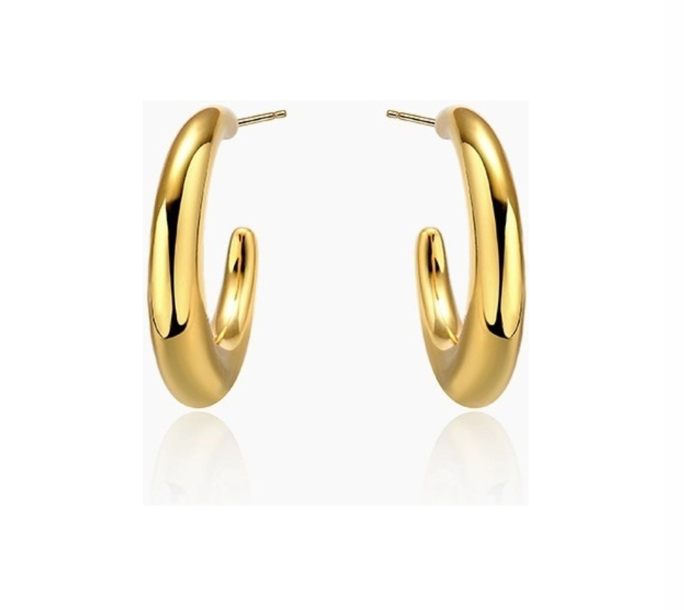 Aretes De Oro De Gota Grandes Para Mujer.