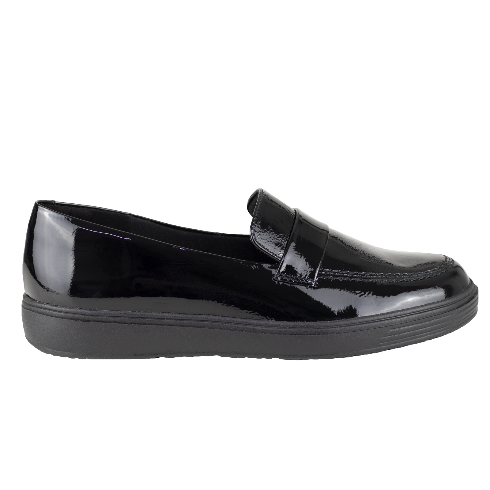 Mocasines Mujer Clasico De Charol Vicenza Loafer 23003 Negro