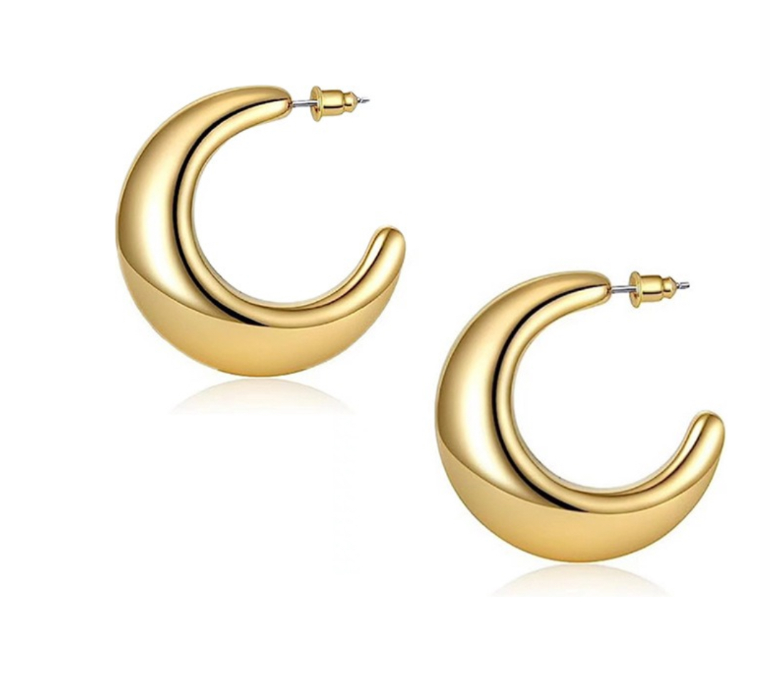 Aretes De Oro De Gota Grandes Para Mujer.