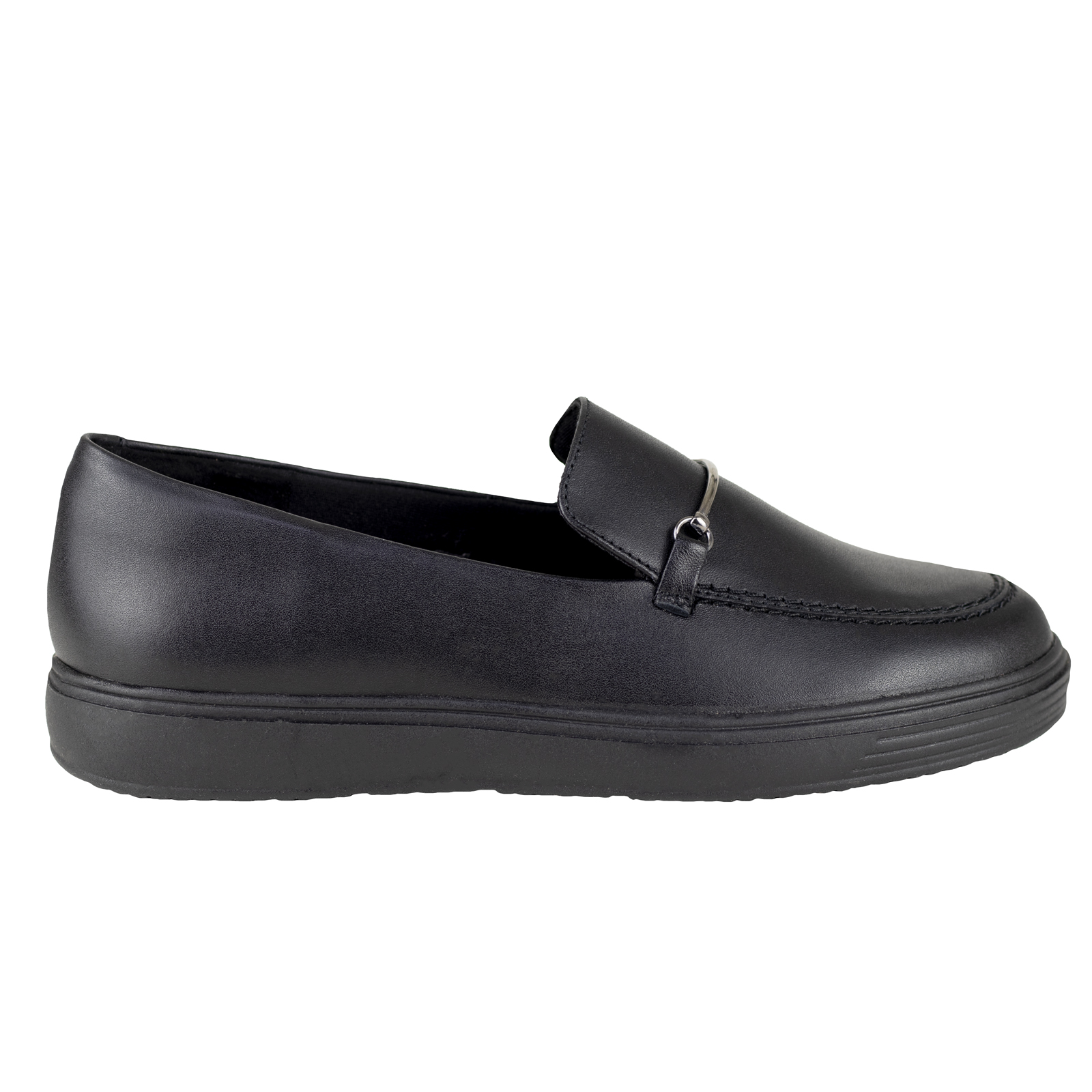 Mocasines Loafer Hebilla Mujer Vicenza 23001 Negro Confort