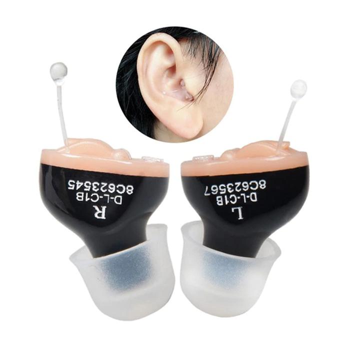 Sordera Aparatos Auditivos, MXHBK-001-16, 1 par, Negro, 200Hz -7645Hz, 27,6dB, 1,3V, Batería A10, Plástico ABS,, HearingBlak.