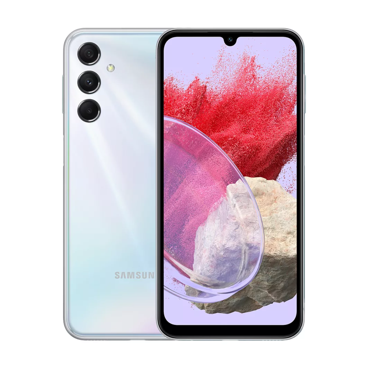 celular Samsung Galaxy M34 5G Dual SIM 128 GB 6 GB RAM PLATA.