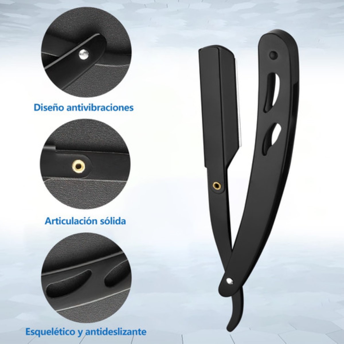 "Juego De Tijeras Para Cortar Cabello Profesional Barbero 10 negro "