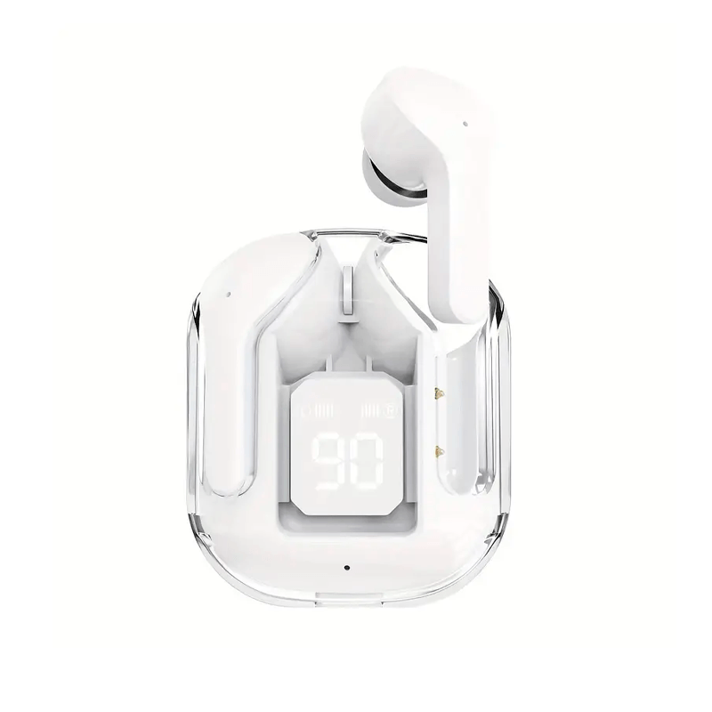 Audifonos Inalambricos BT30 Indicador led Blanco Diseño Ergonómico Y Reloj Inteligente Smartwatch T800 Bluetooth Monitor De Salud