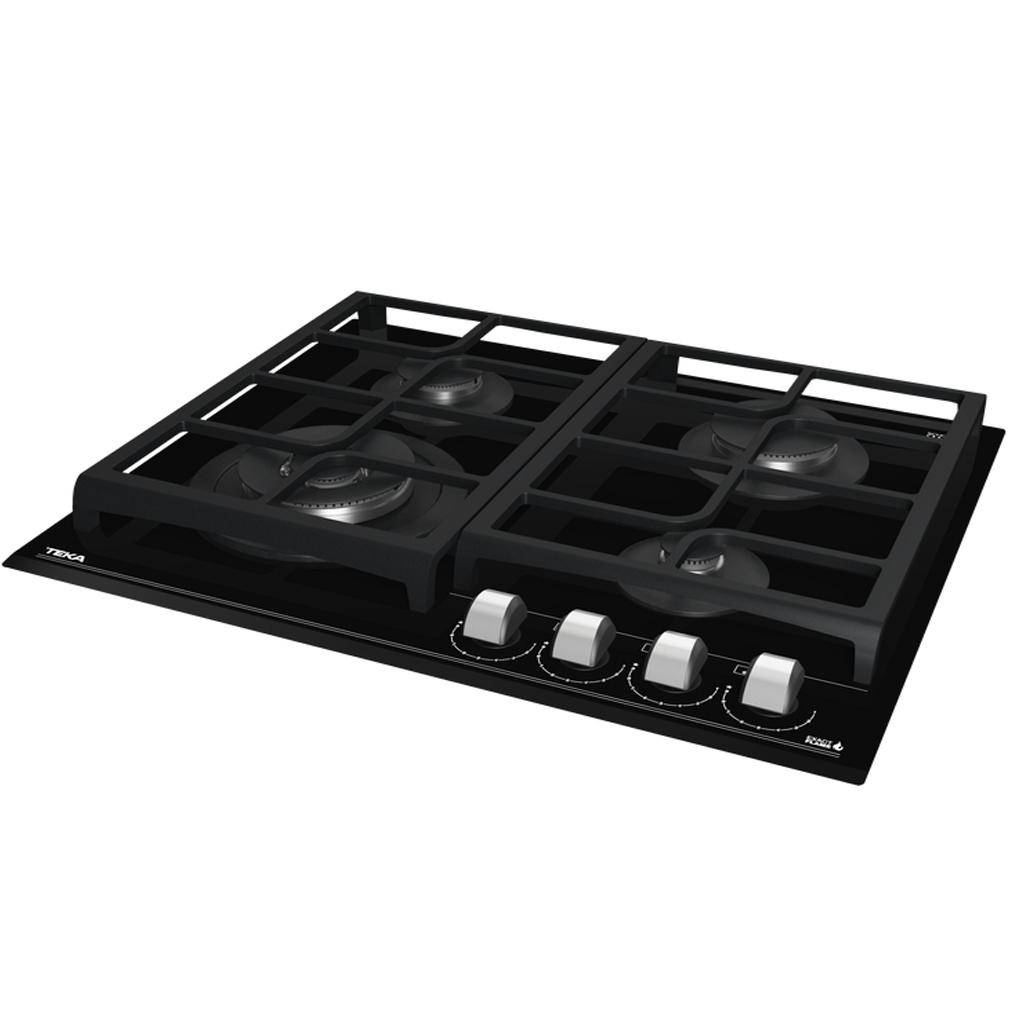 PARRILLA EMPOTRABLE DE GAS TEKA GZC 64320 XBB DE 60 CM (24 PULGADAS) CON CRISTAL CERÁMICO COLOR NEGRO.