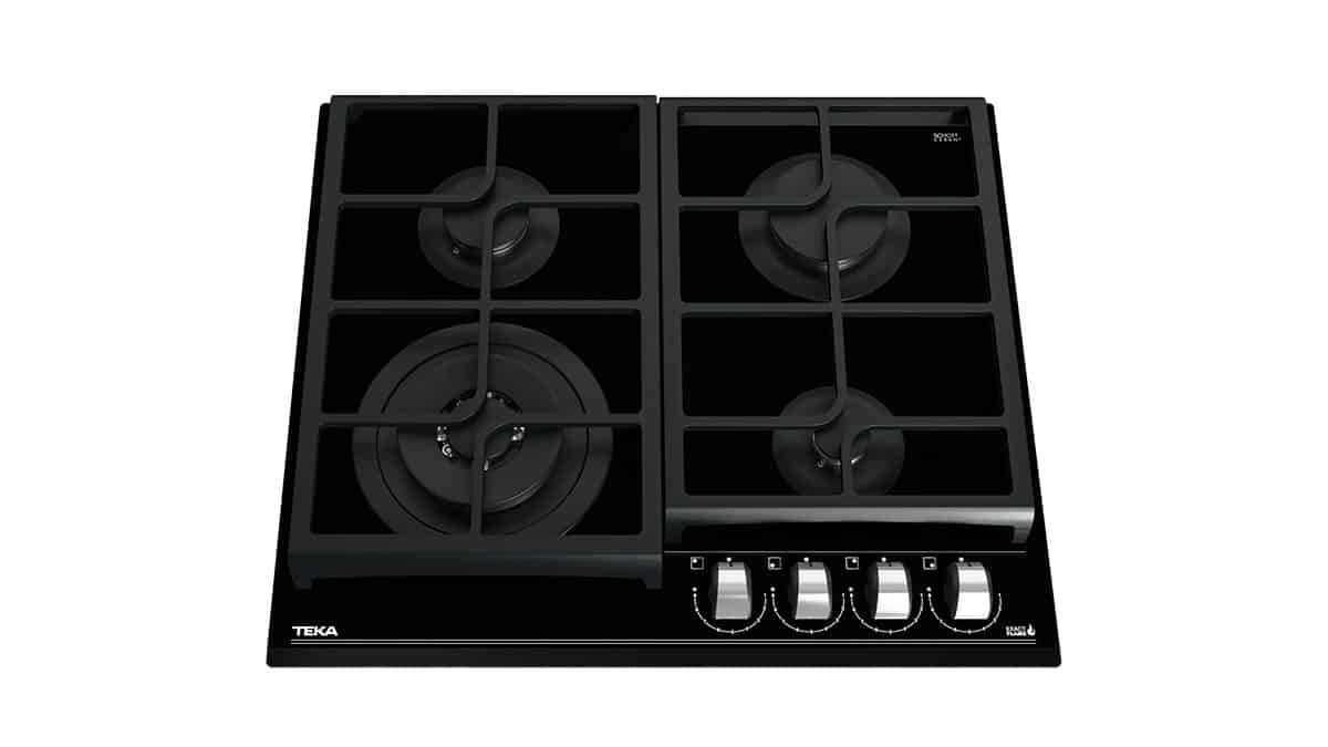 PARRILLA EMPOTRABLE DE GAS TEKA GZC 64320 XBB DE 60 CM (24 PULGADAS) CON CRISTAL CERÁMICO COLOR NEGRO.