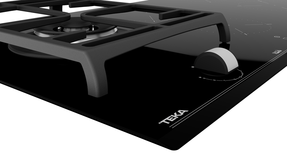 Parrilla Híbrida Gas Eléctrica Empotrar Teka JZC 95314 ABB BK 90 cm 5 Quemadores.