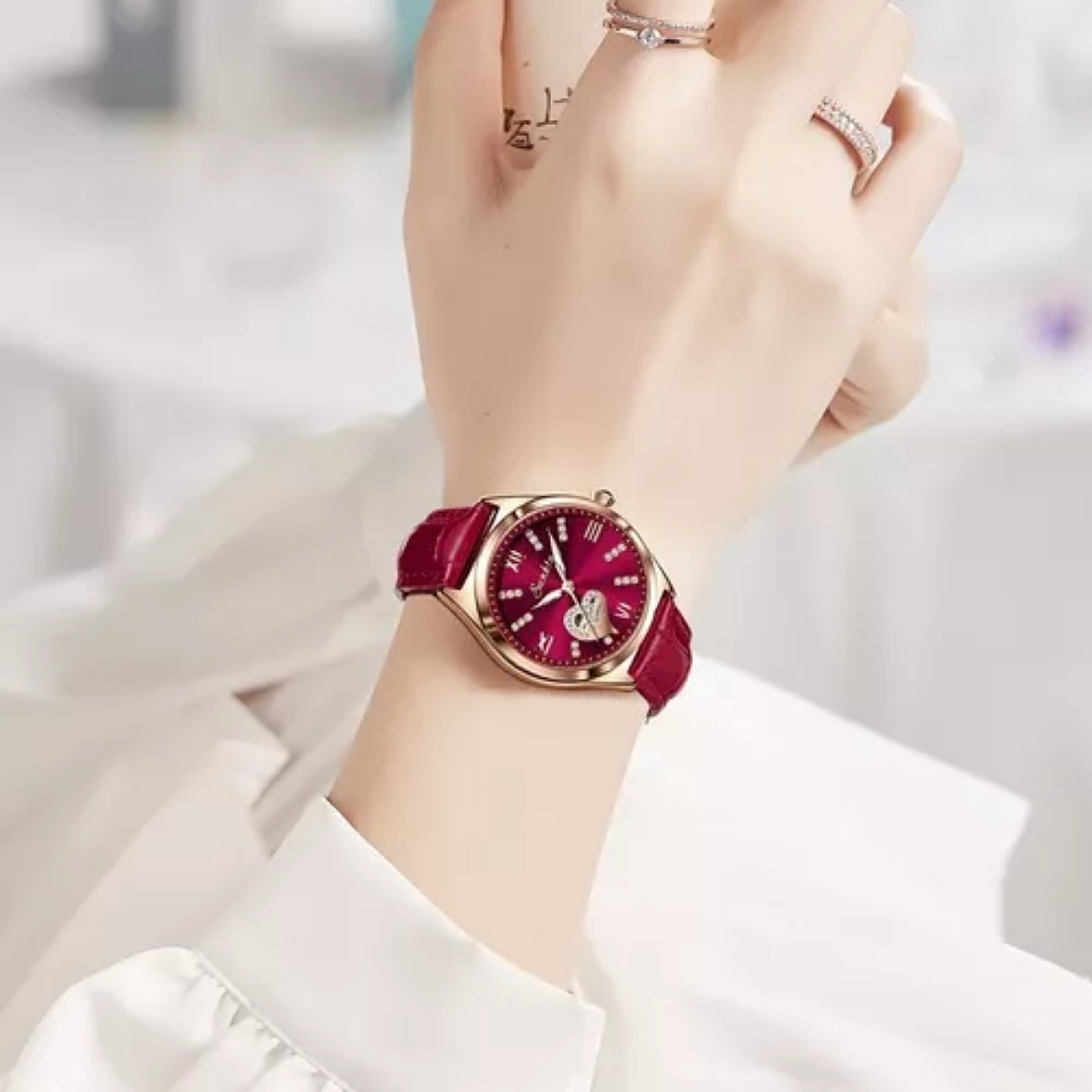 Reloj De Pulsera De Cuarzo Moderno Para Mujer, Resistente Al