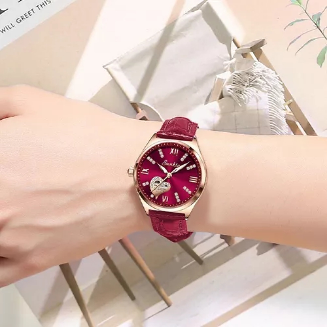 Reloj De Pulsera De Cuarzo Moderno Para Mujer, Resistente Al